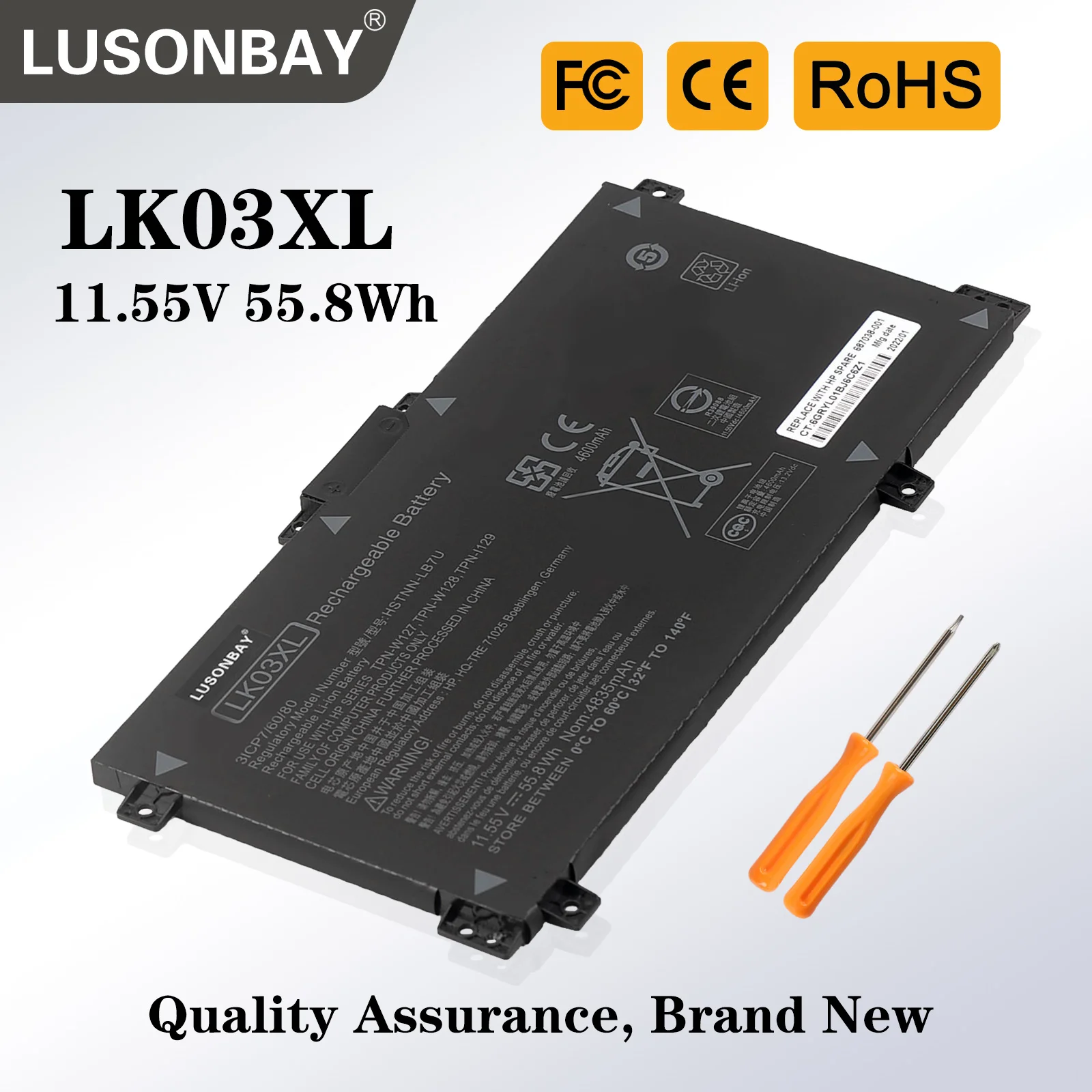

LUSONBAY LK03XL Battery For HP Envy X360 15z 15-BP 15-BQ 15M-BP 15M-CP 15M-CN 17-AE 17M-AE 17-BW Series HSTNN-LB7U HSTNN-UB7I TP
