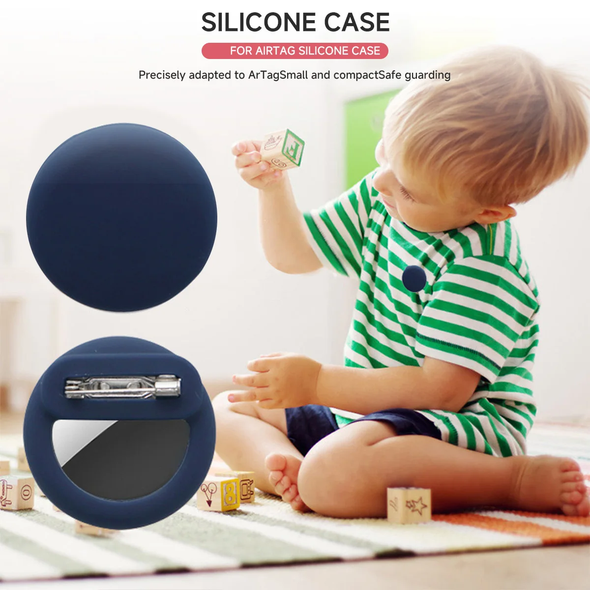 New Silicone Holder For Kids With Safety Pins GPS Tracker Case For Children Elderly Hidden Inside Clothes Shoes image 3
