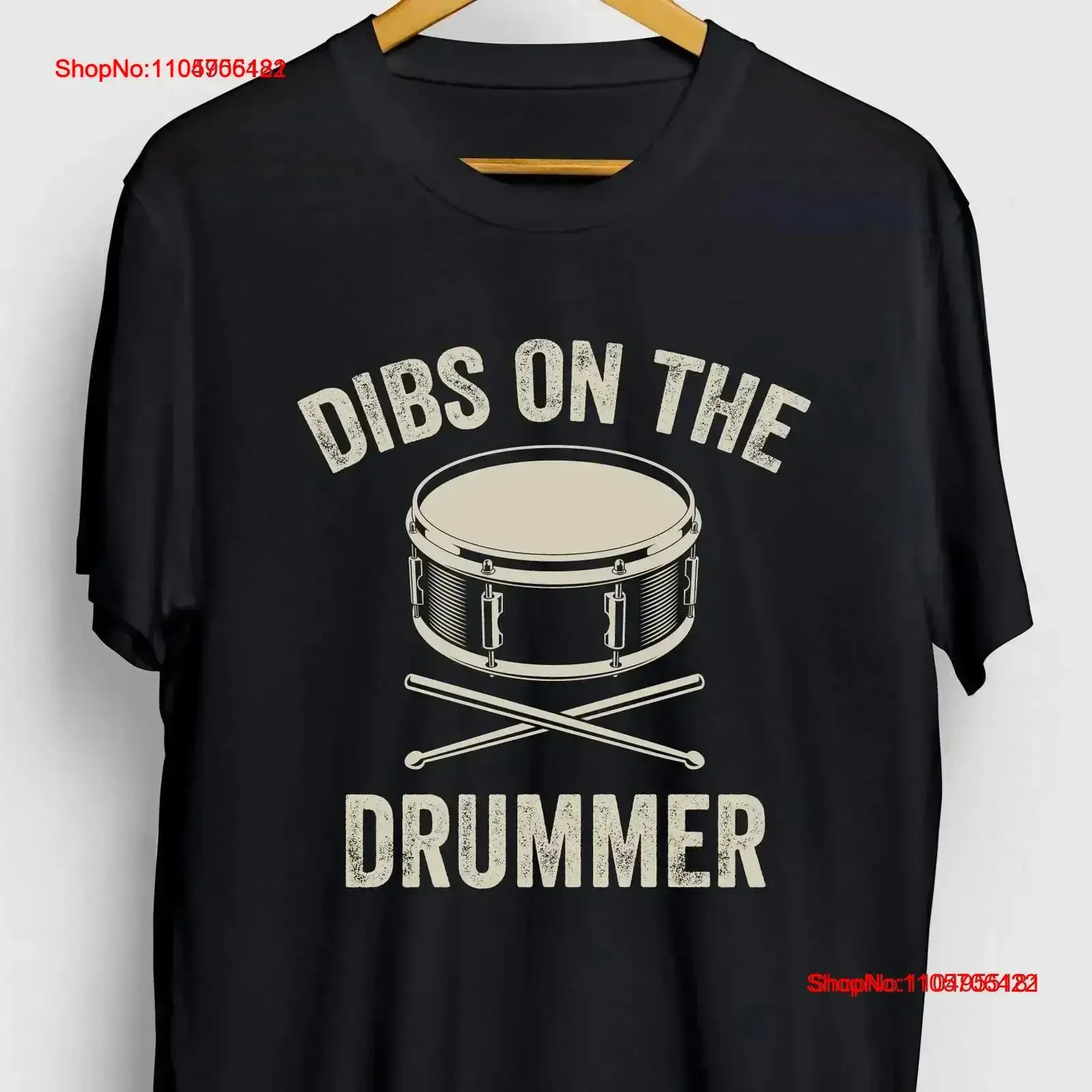 Dibs On The Drummer Funny Band T Shirt Drum tee Youth vintage Washed Slightly Stretched graphic fashion Soft streetwear