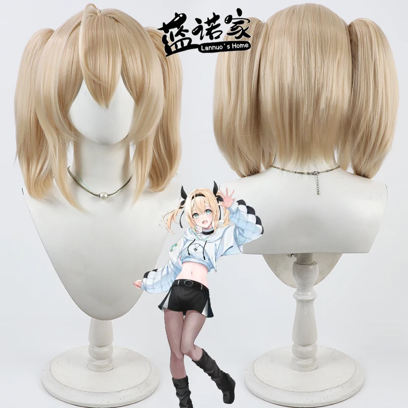 NIJISANJI الظاهري يوتيوب Vtuber Kazuma Iroha Cos شعر مستعار تأثيري هالوين كرنفال الدعائم حفلة الشعر الاصطناعية + غطاء شعر مستعار #1