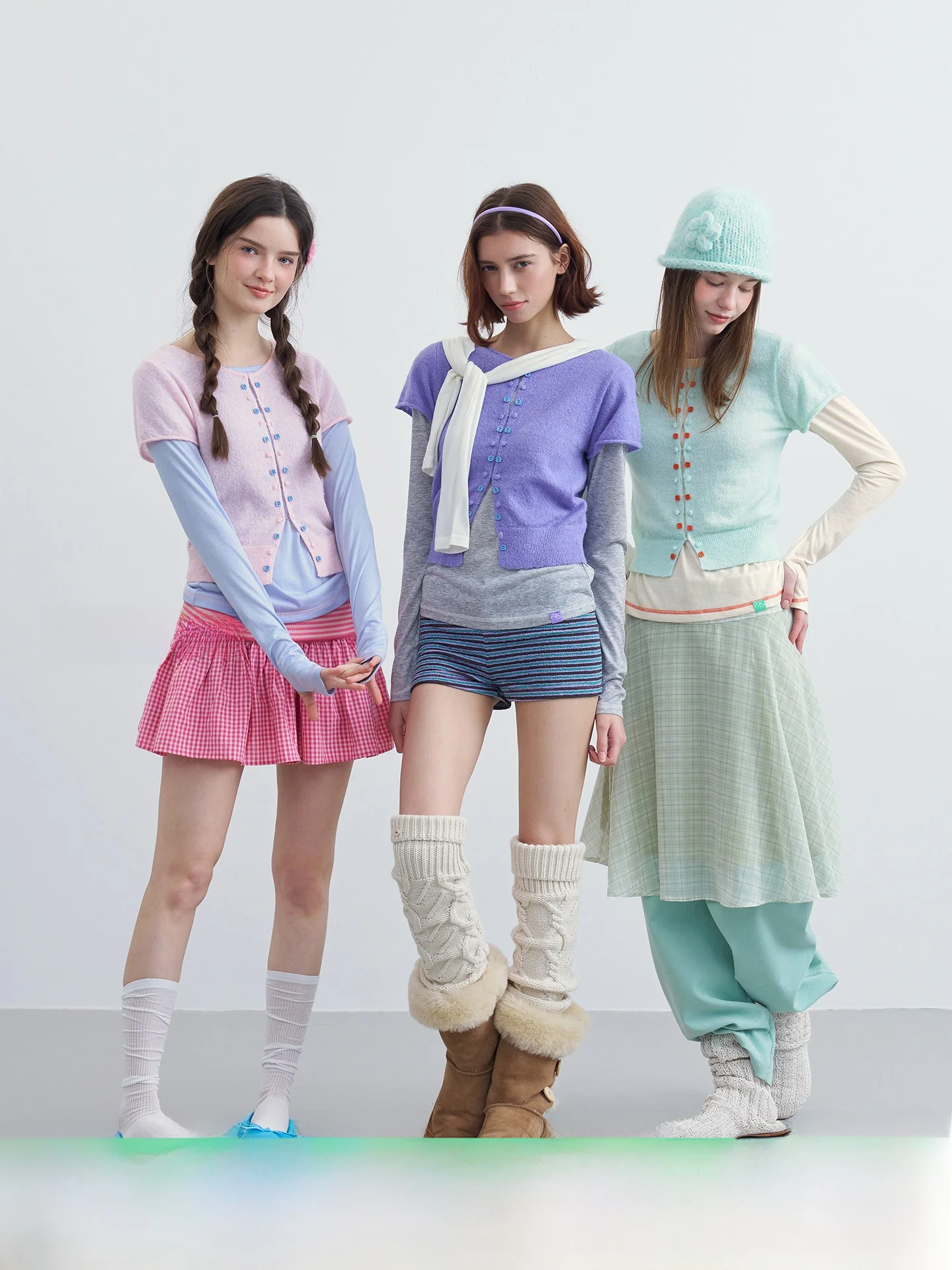 

Riverstone plus Women's Slim Fit Long Sve Knitted Open Cardigan Thin Sle Pure Color oulder Appropriate Spring Faion