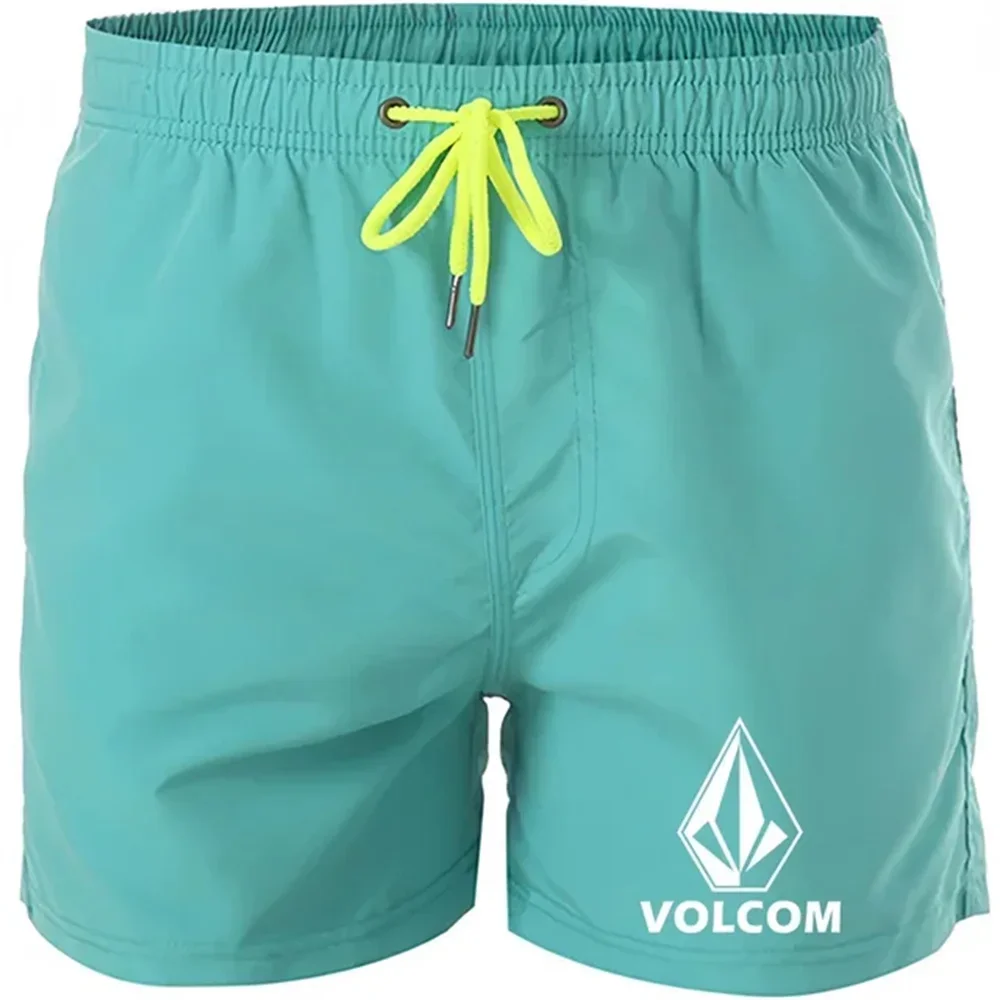 Calções Esportivos Masculinos Estampados Casuais, Secagem Rápida, Respirável, Elástico na Cintura, Cordão, Surf, Praia, Natação, S-4XL, Novo, Verão, 2024