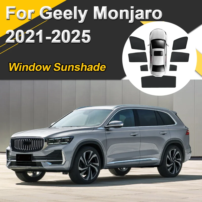 

Car Sun Shades For Geely Monjaro Xingyue L KX11 2021 2022 2023-2025 Sunshades Magnetic Heat insulation Window Visor Accessories