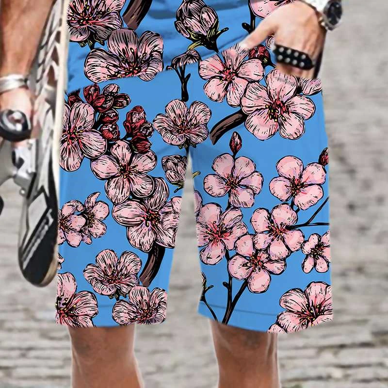 Mens Oversized Casual Hawaiian Board Shorts 3d Flower Beach Pants For Men Women Clothing Swimwear Male Shorts Sports Shorts Man