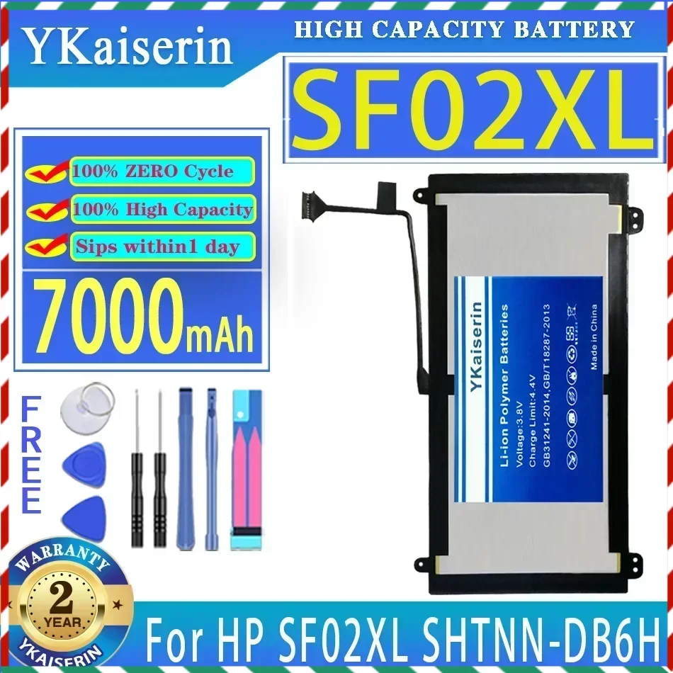 

YKaiserin Battery 7000mah for HP SF02XL SHTNN-DB6H TPN-C118 TPN-C119 756417-001 756187-2B1 2ICP3/97/91