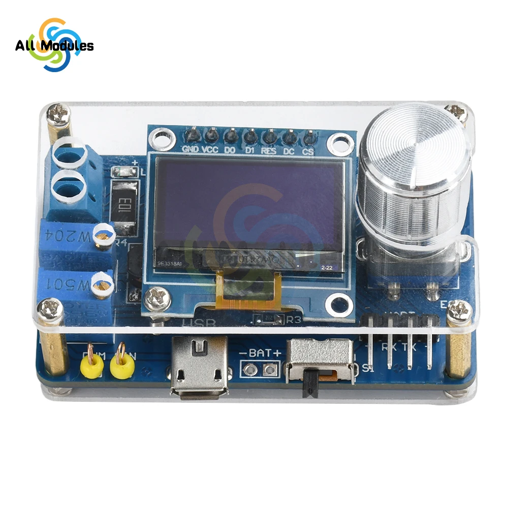 DIY Mini Digital Oscilloscope Electronic Kit DC 5V STC Microcontroller Electronic DIY Loose Parts with 0.96 inch DOS LCD