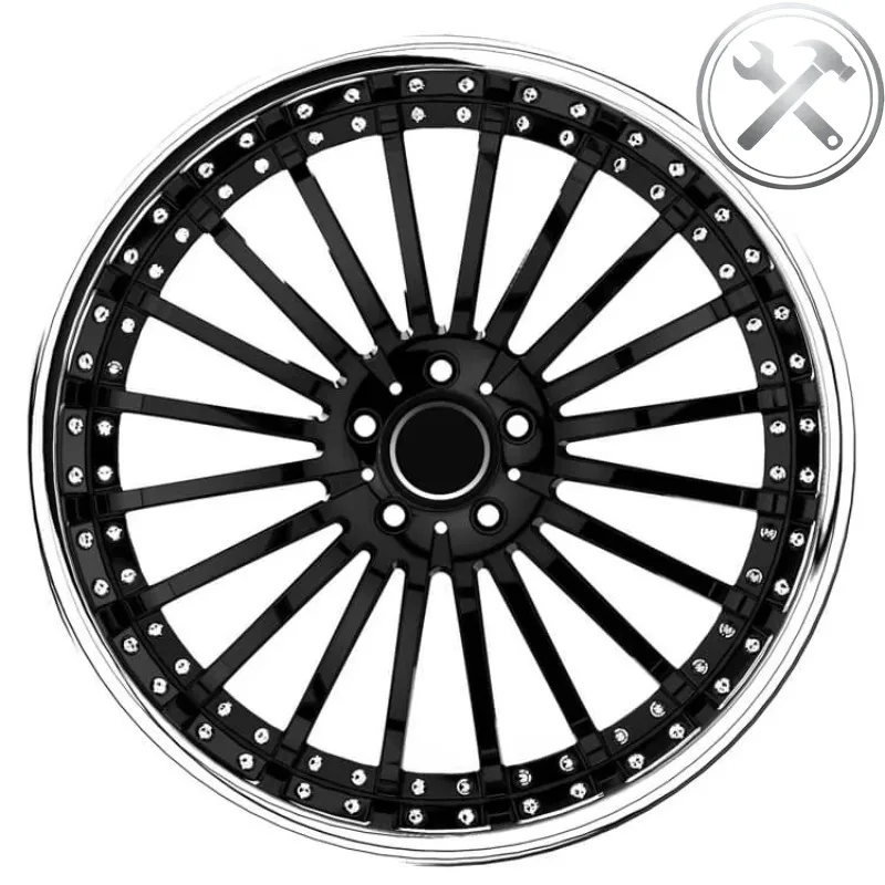 

Multi Spoke 5x108 Two Piece Forged Alloy Rims 24 Inch Vehicle Custom Aftermarket Wheels