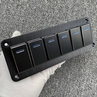 Panel de interruptor de barco marino de Metal de 2-8 entradas, Panel de interruptor basculante de encendido y apagado LED para barco marino, caravana, RV, 12V, 24V con coches