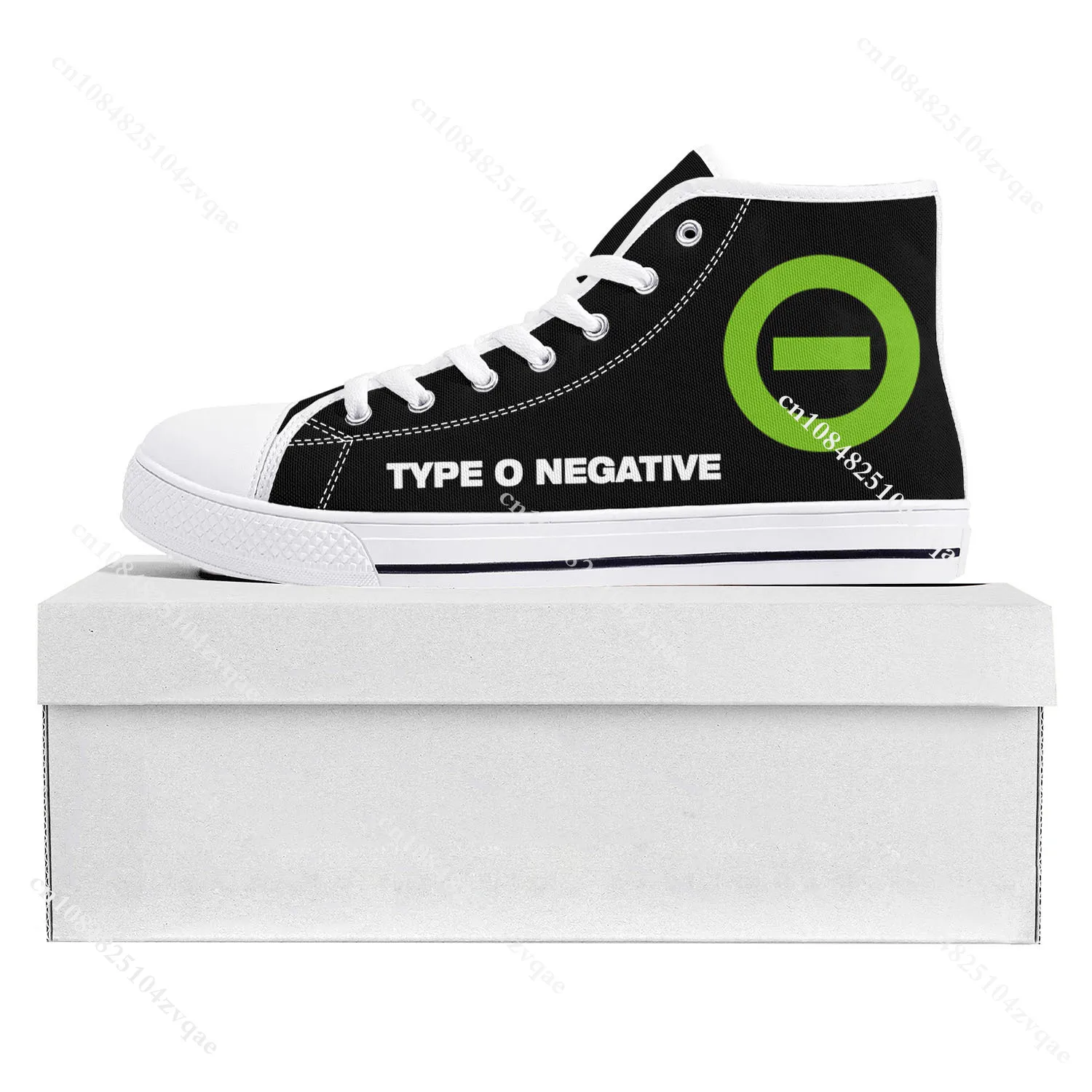 Type O Negative Metal Rock Band High Top High Quality Sneakers Mens Womens Teenager Canvas Sneaker Couple Shoe Custom Shoe White