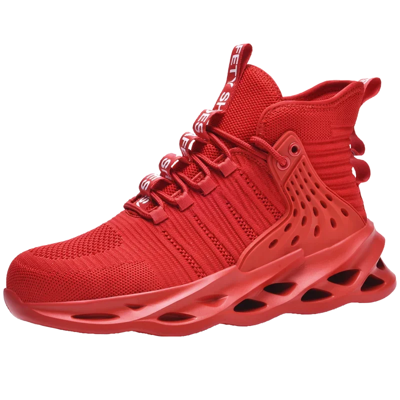 

Work men's and women's casual sports shoes puncture-resistant impact-resistant breathable high-top work safety shoes, large size