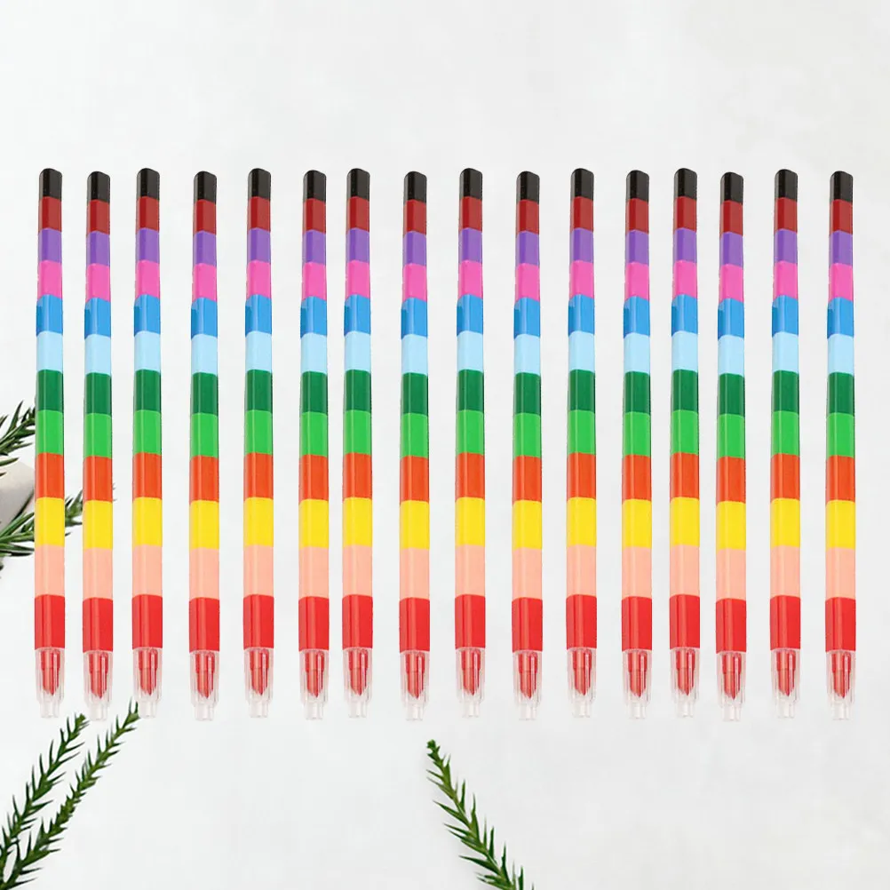 16 pcs Crayons Wax 12 pcs Pens Halloween Christmas New Year Color Crayons Set Back To School Supplies Perfect