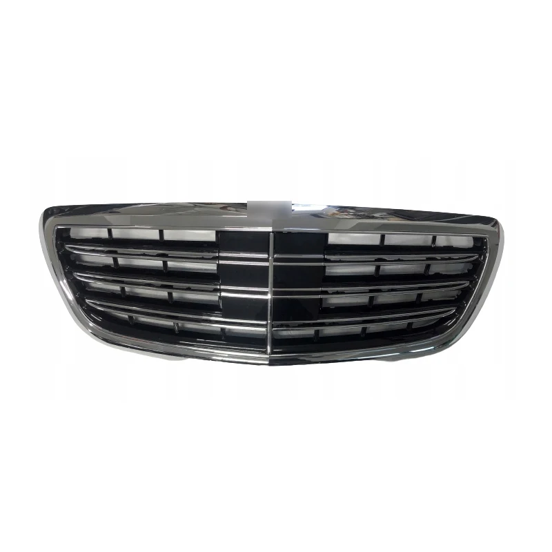 FOR MERCEDES S-CLASS W222  2014-2020 GRILLE ASSEMBLY WITH CAMERA HOLE WITHOUT NIGHT VISION A 2228802500 Aftermarket Replace part