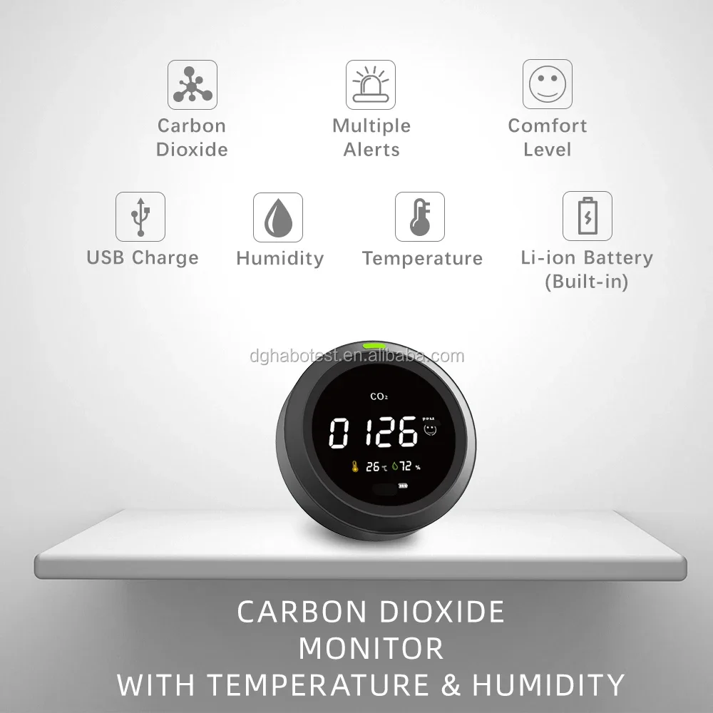 HABOTEST PTH-5 monits Carbon Dioxide NDIR Co2 sensor Comfortable Environment With Temperature And Humidity