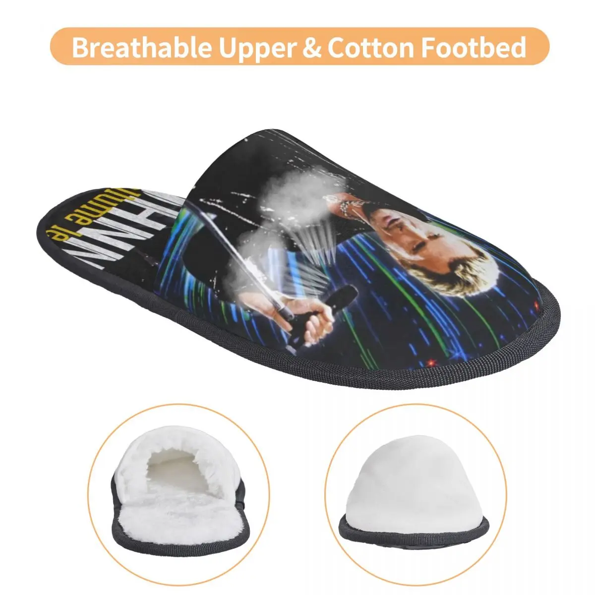 شباشب جوني هاليداي روك الناعمة من إسفنج الذاكرة للنساء المغني الفرنسي فرنسا سبا هاوس #3