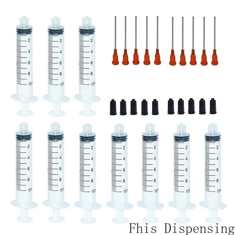10cc/10ml Syringe 15G Blue Needle Glue Adhesive Henna Liquids 1.5 Inch Blunt Tip Dispensing Needle Pack of 5