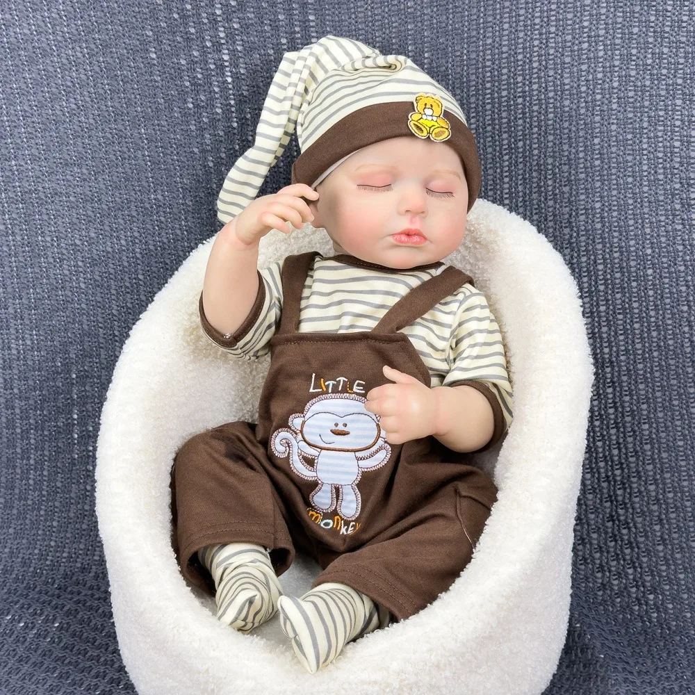 

50cm High Colorful Vinyl Reborn Doll With Movable Limbs And Changeable Clothes, Simulated Cute Baby W-020lulu