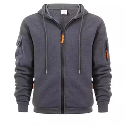 Men's Full Zip Hoodie Jacket Hooded Plain Pocket Sports Outdoor Daily Designer Basic Casual Autumn Winter Hoodies Sweatshirts