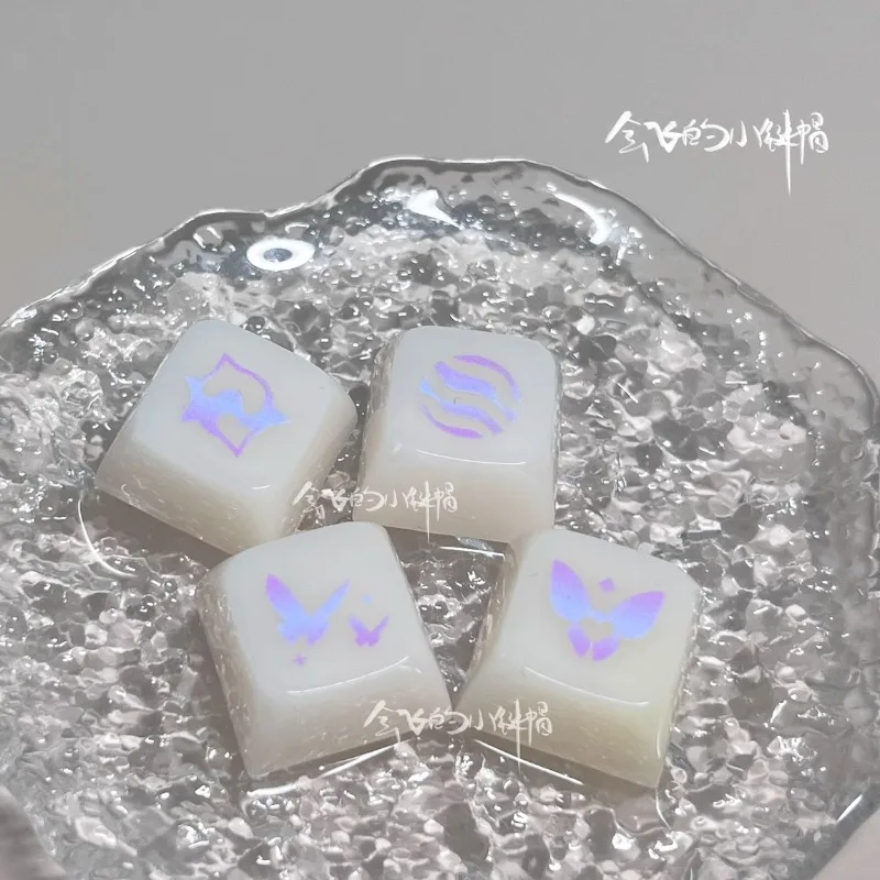 

Новый VALORANT аниме Artisan Point Keycap, пропускающая оригинальная смола, пользовательские милые игровые колпачки с героями мультфильмов для механической клавиатуры