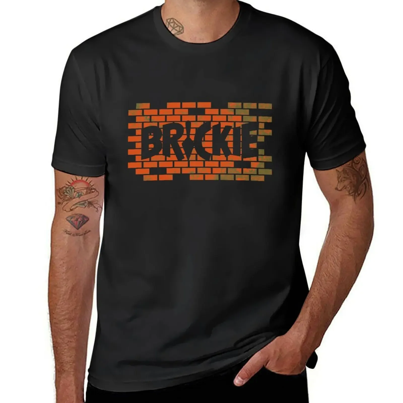 Brickie Trowel Bricklayer Construction Vintage Retro T-Shirt graphic t shirts summer top street wear anime shirts men