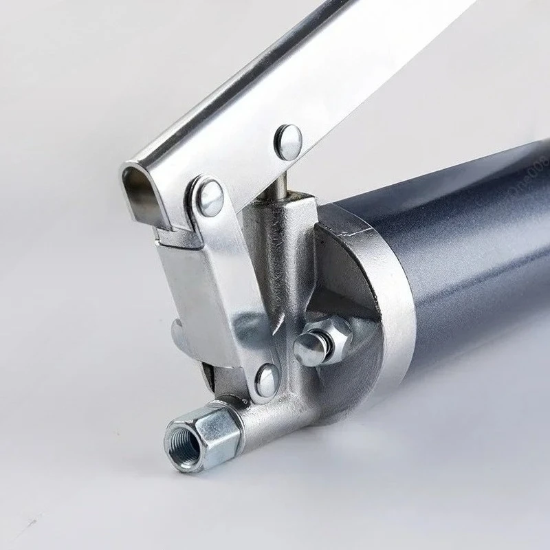 Manual High Pressure Grease Gun 600cc Labor Saving Hand Press Rod Type Lubrication Tool