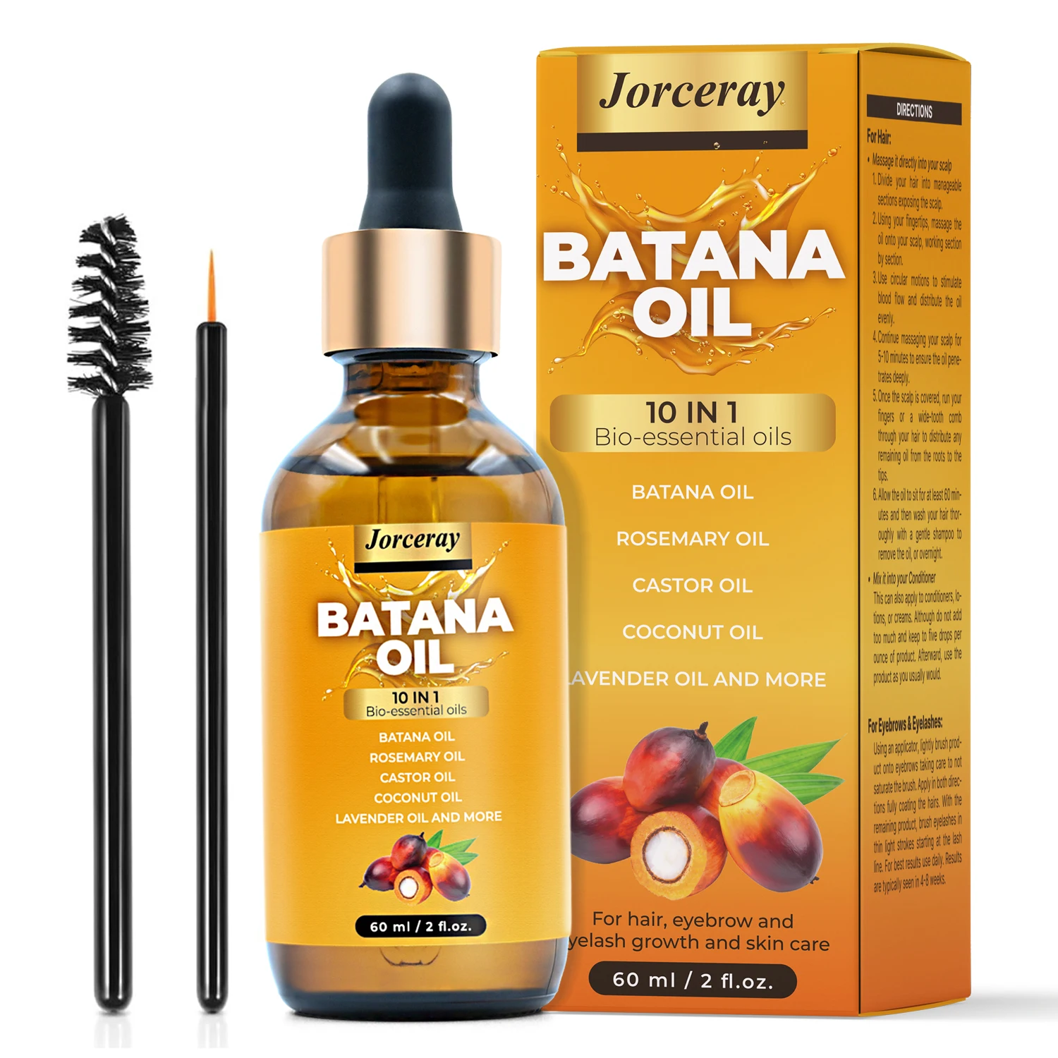 Aceite de Batana Jorceray para el crecimiento del cabello Dr Sebi Aceite de Batana crudo orgánico de Honduras 100% puro y natural para cabello más grueso y más fuerte