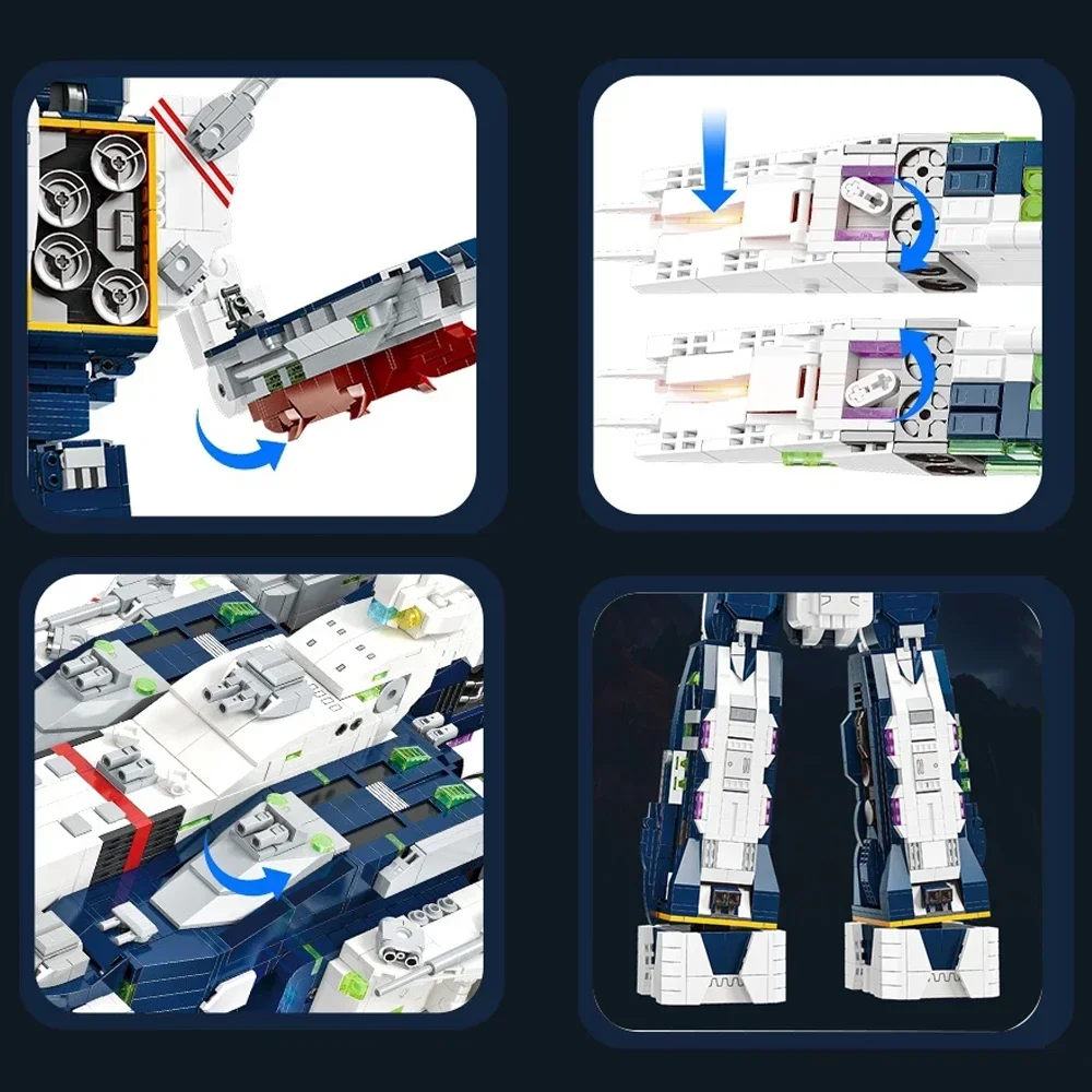 Droga kosmiczna okręt wojenny MOC modułowe pomysły duże ozdoby klocki klocki Model planety wojny zabawki na prezenty dla dzieci 4682 sztuk