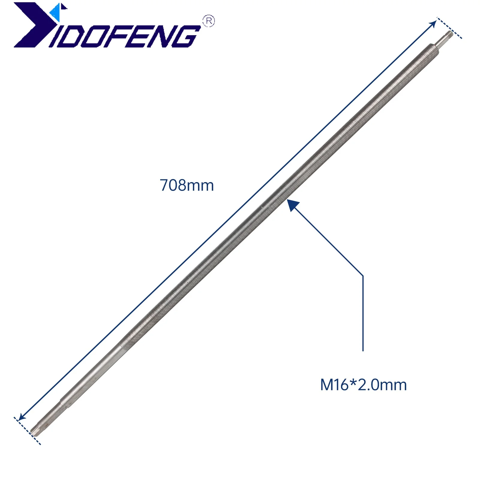 Vite di piombo 1PC per accessori per mini tornio CJ 0618 Parte 708mm M16 * 2.0mm