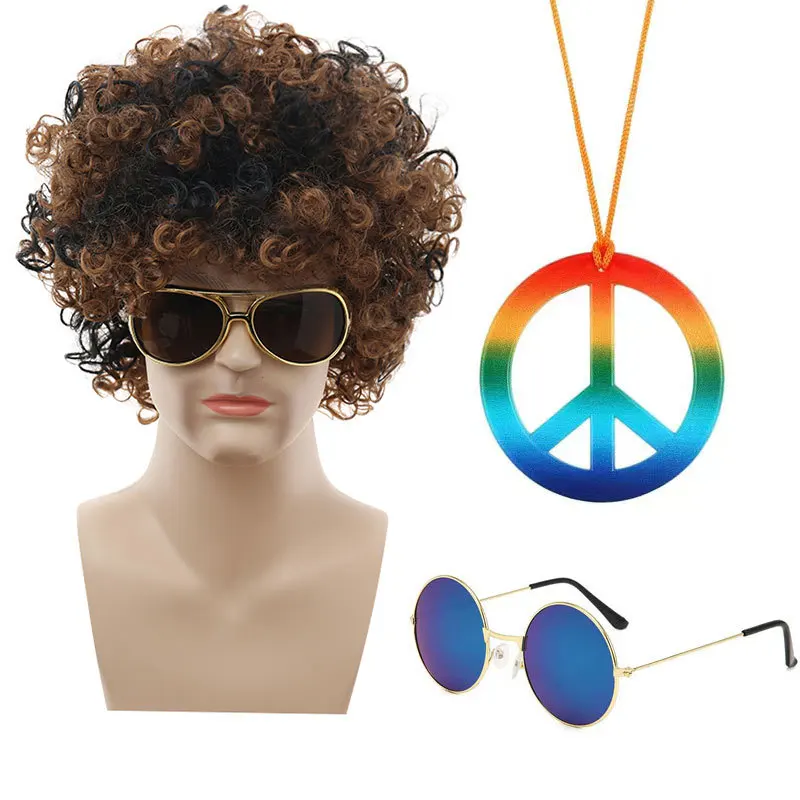 حار بيع فاسق شعر مستعار هالوين كوس ديسكو روك غطاء شخصية انفجار رئيس شعر مستعار #2