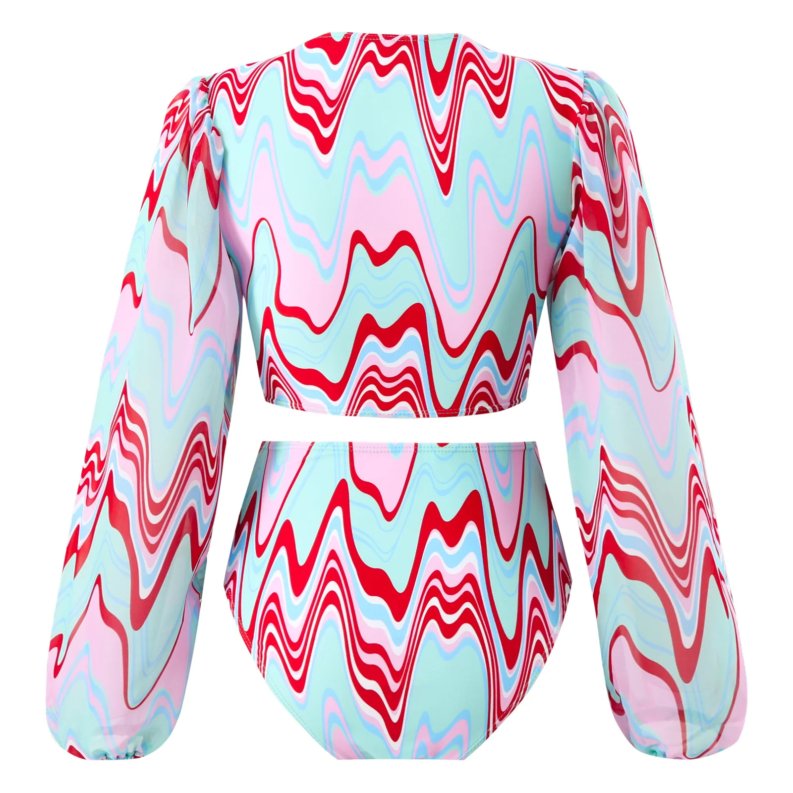 Новинка 2025 года, сексуальный бикини с разрезом, сетчатая юбка, юбка с запахом, модный купальник с длинными рукавами, пляжный купальник, консервативный чехол на живот