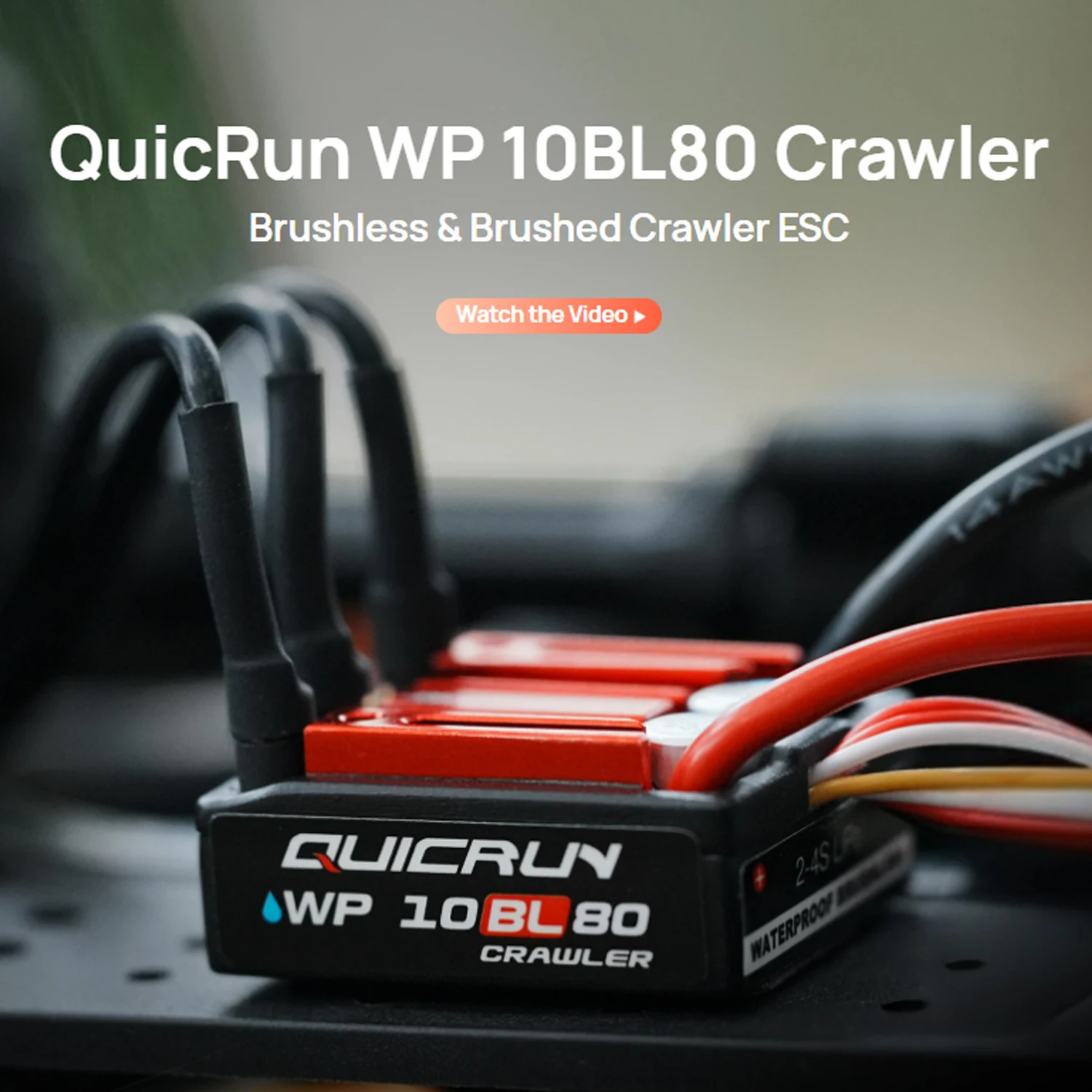 

New Hobbywing QUICRUN WP-10BL80 Crawler 1/10 RC Car Waterproof Brushless ESC Electronic Speed Controller