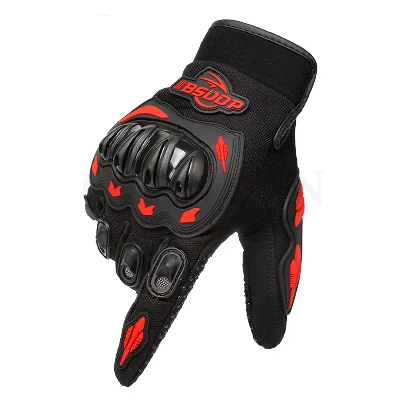 Gants de Moto Universels en Cuir group, Couleur Noir, Blanc, Équipe de Course sur Route, Été, Hiver