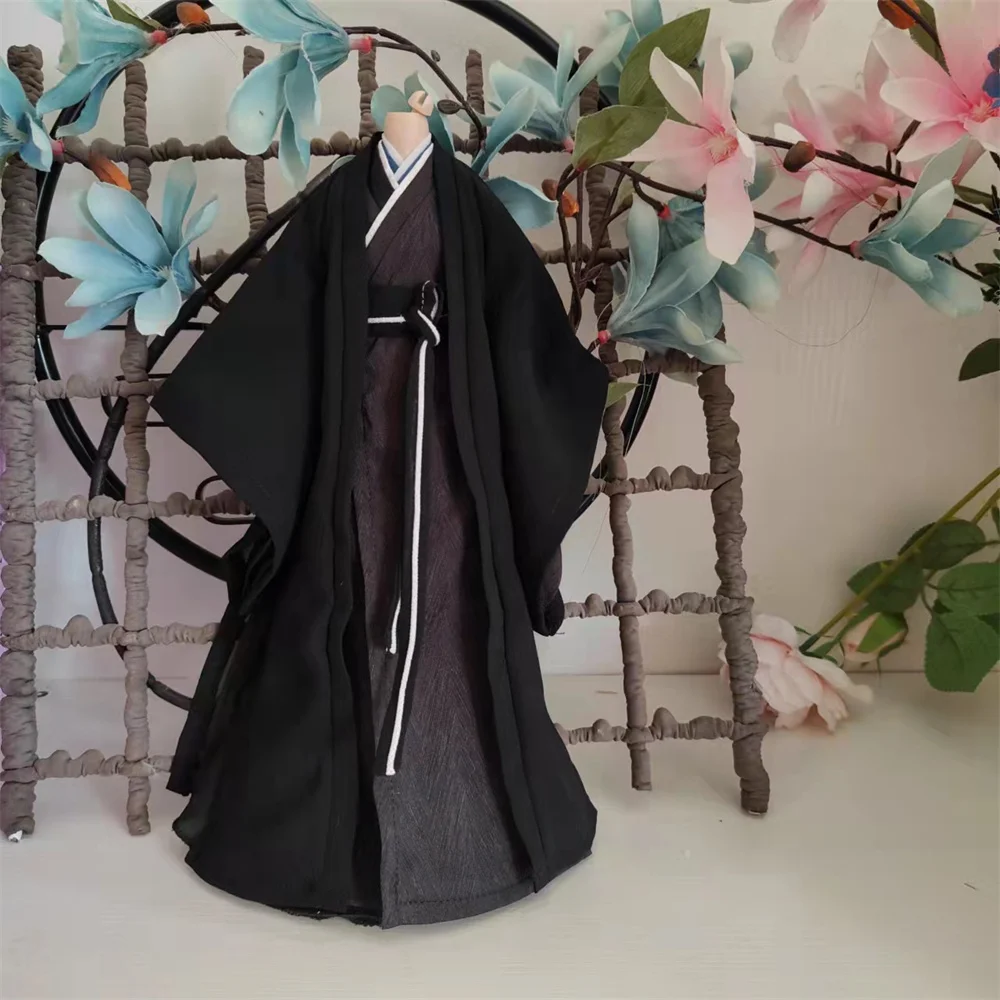 1/6 Male Chinese Ancient Classical Hanfu Long  coat Hanfu Robe  Suit  Costume Customize Dress for 12inch Action Figure Model Toy