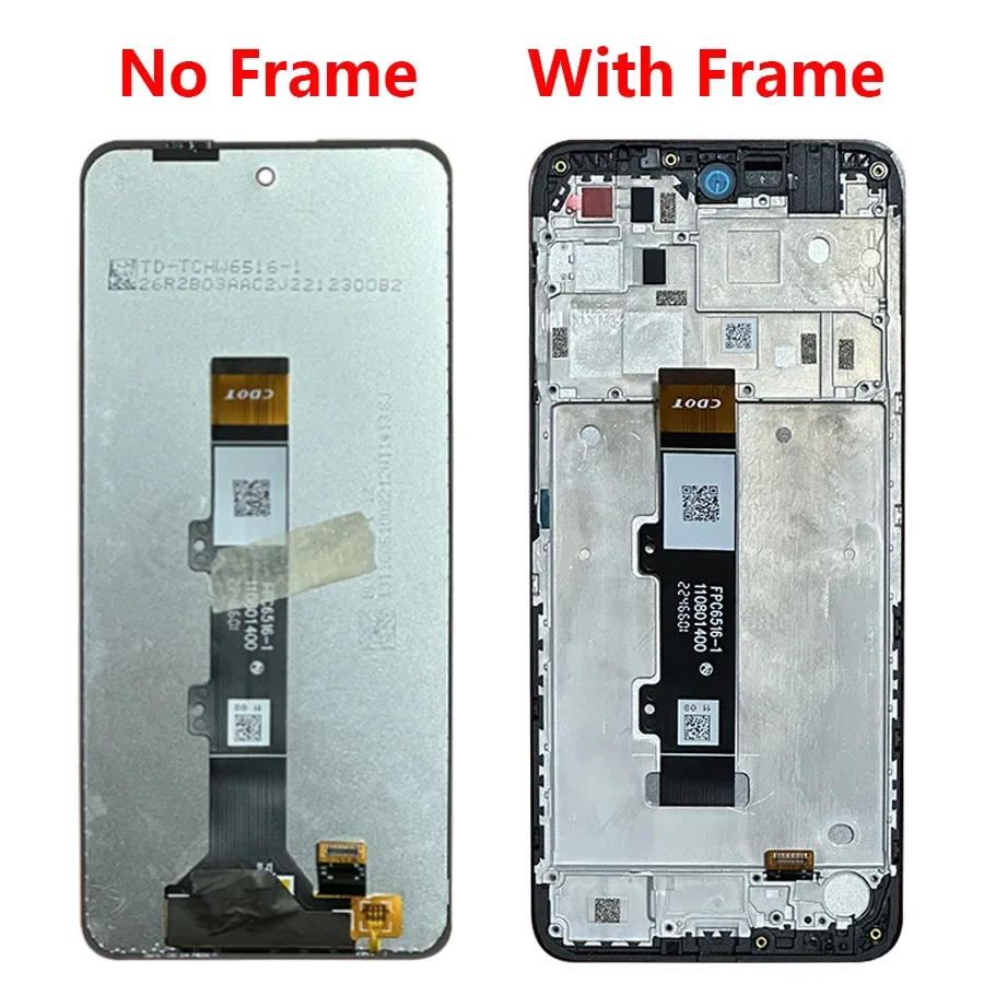 6.5“ Screen For Motorola Moto E32s LCD Display + Touch Panel Digitizer Assembly Screen Replacement For Moto E32s LCD With Frame