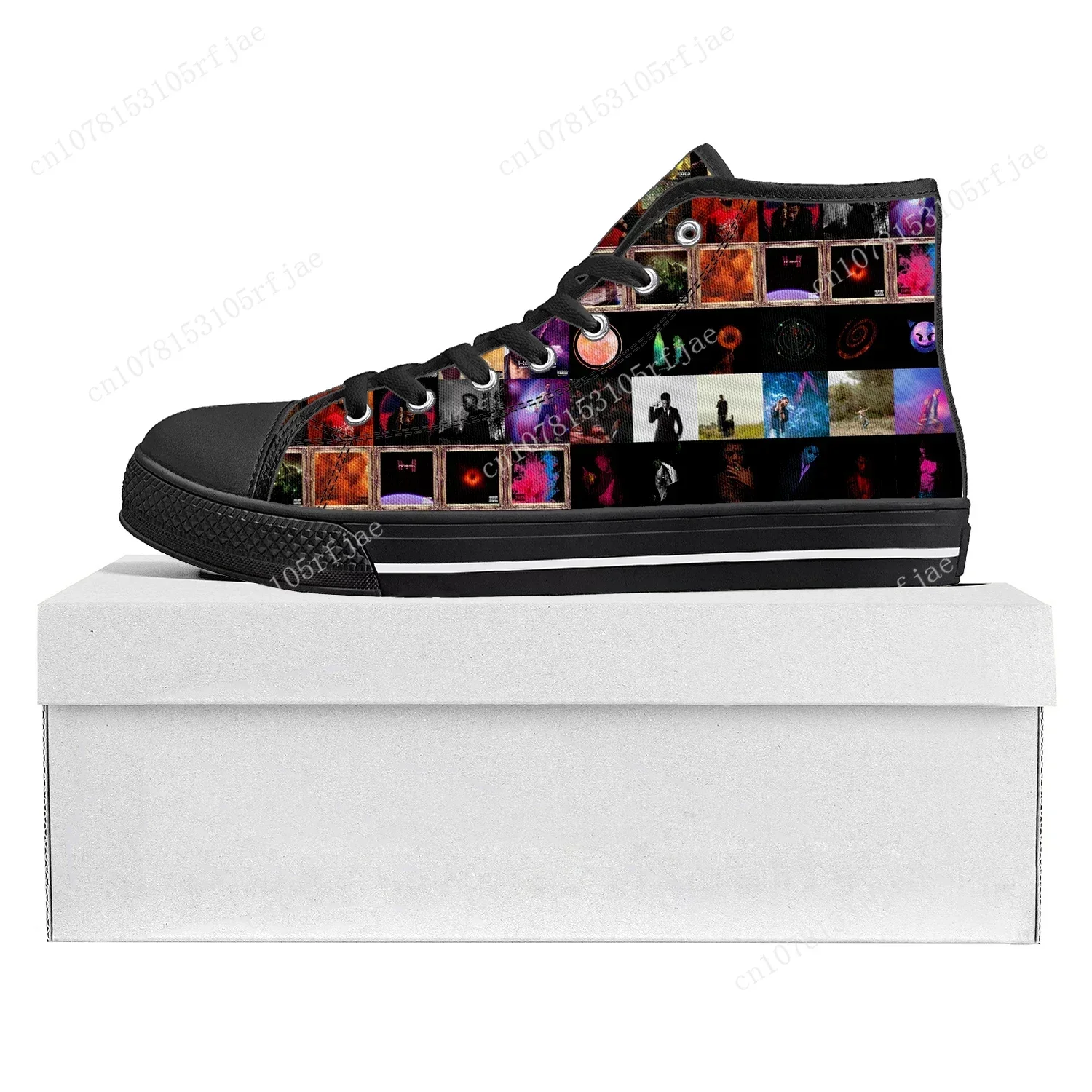 Kid Rapper Cudi Fashion High Top High Quality Sneakers Mens Womens Teenager Canvas Sneaker Casual Couple Shoes Custom Shoe Black