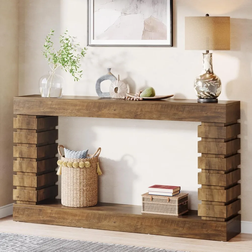 

"70.8" long wooden console table with storage for entryway, sofa table for living room, hallway, and narrow spaces"
