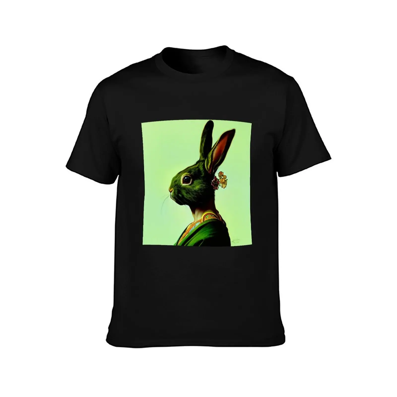 Bunny Priestess T-Shirt Basic Solid Tee for Daily Use T-Shirt