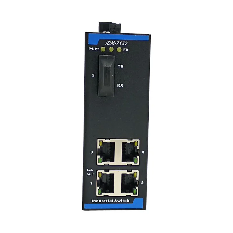 idm-7152-switch-industriale-a-5-porte-1-switch-ethernet-entry-level-ottico-4-100m-12-v24v-su-guida-din