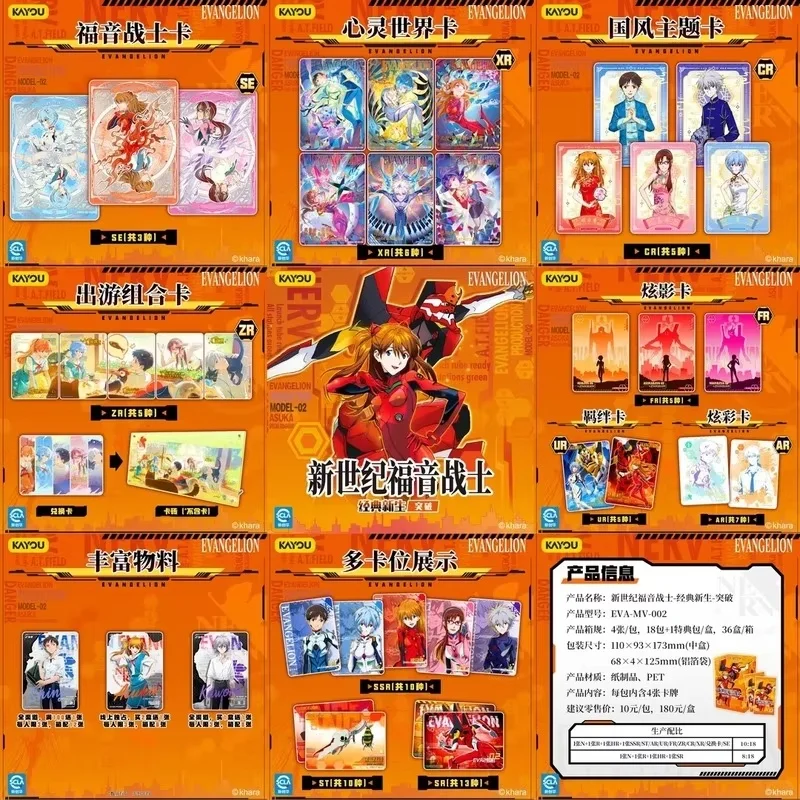 

New Arrival Genuine Neon Genesis Evangelion Classic Rebirth - Breakthrough Vol. 2 Eva Anime Collectible Cards Birthday Gifts