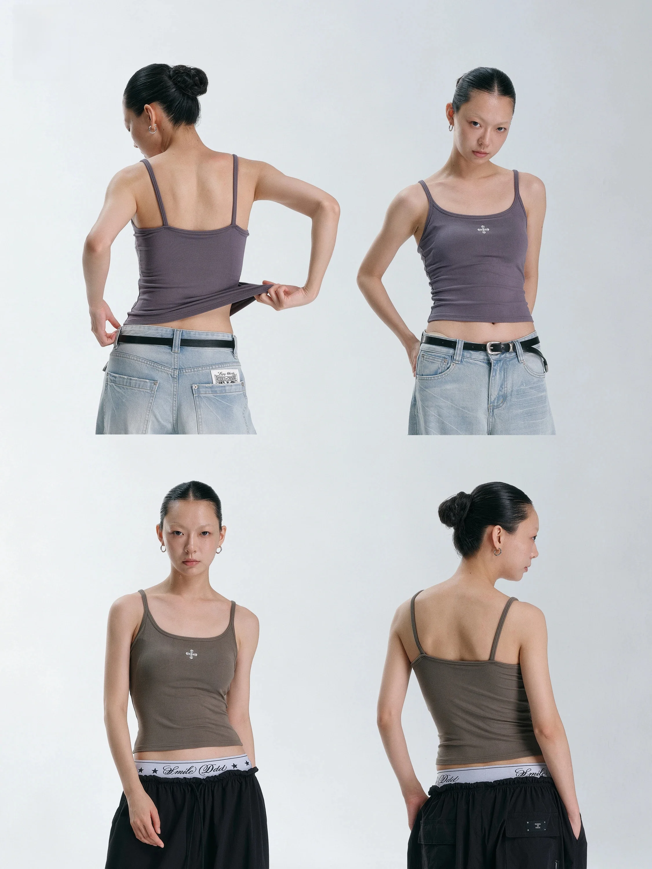 Slim Fit U-Neck Vest with Chest Pad American Style Thin Sports Jazz Dance Street Dance Strap Women's Vest Summer Moisture Wic...
