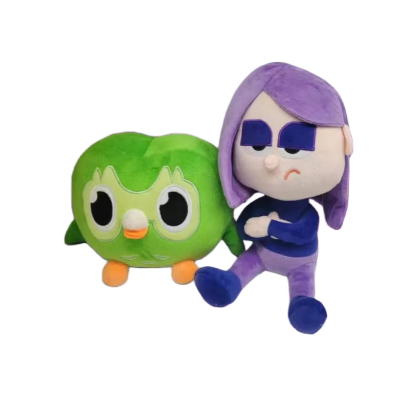 25 سنتيمتر/27 سنتيمتر Duolingo الأجهزة الطرفية Kawaii الأرجواني فتاة البومة الكرتون الرسوم المتحركة لطيف محشوة الفتيات ألعاب من القطيفة هدايا عيد ميلاد الأطفال