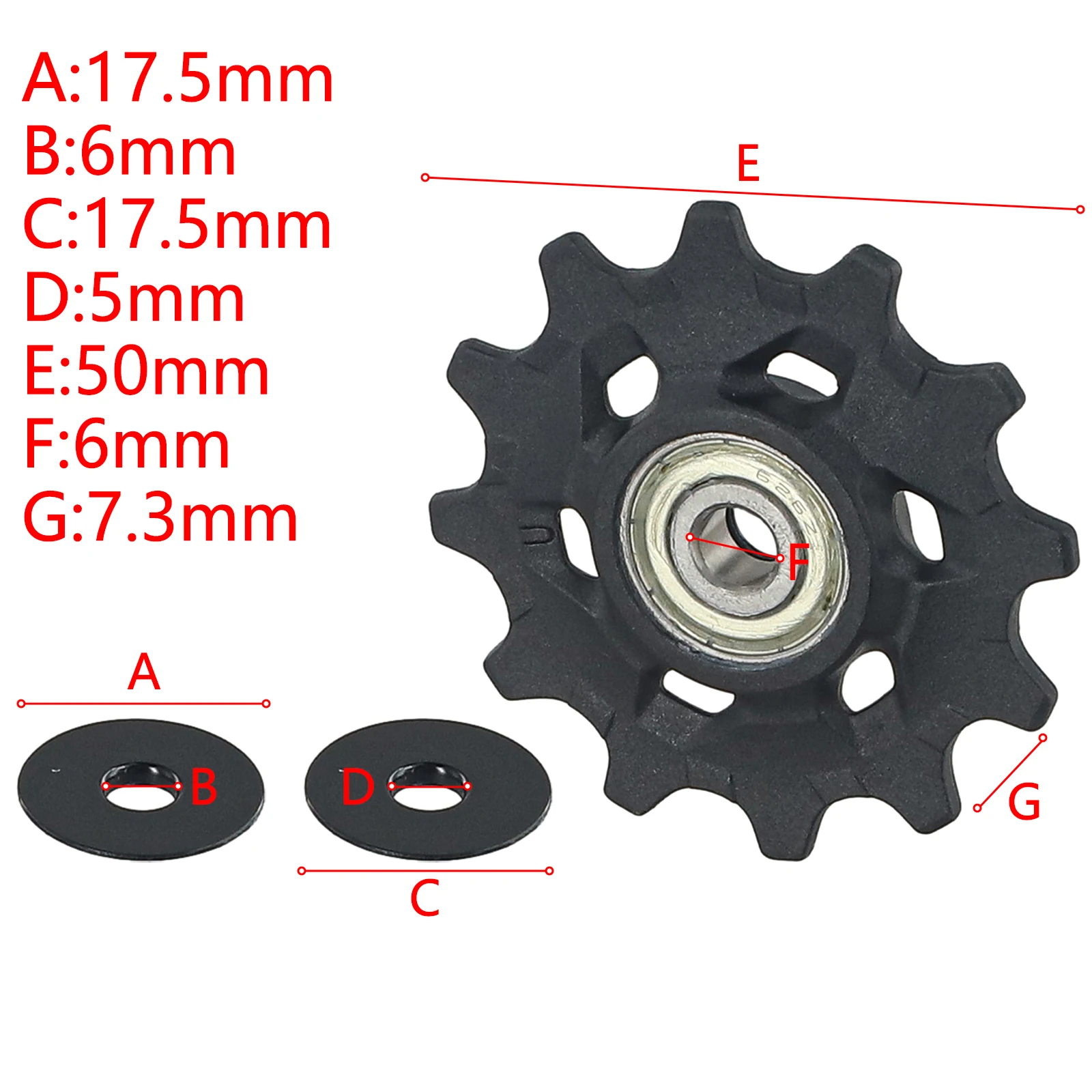 بكرة الدراجة الخلفية Derailleur Jockeywheel 12T 14T 12 سرعة دراجة Joc مفتاح الدراجة الجبلية Mtb عجلة بكرة إصلاح Derailleur الخلفي #4