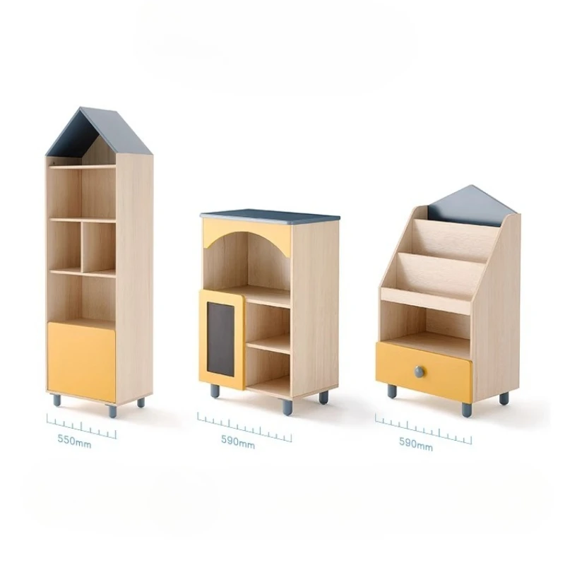 Children Locker Picture Book Rack Nordic Style Living Room School Household Toy Storage Rack Storage Locker Bookshelf Shelves