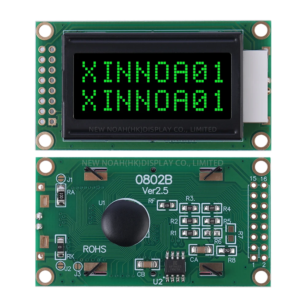 BTN black film Green 0802B 3.3V LCD Module LCD 8*2 0802 8X2 Controller ST7066 In Stock Direct ShipPINg Multilingual Module