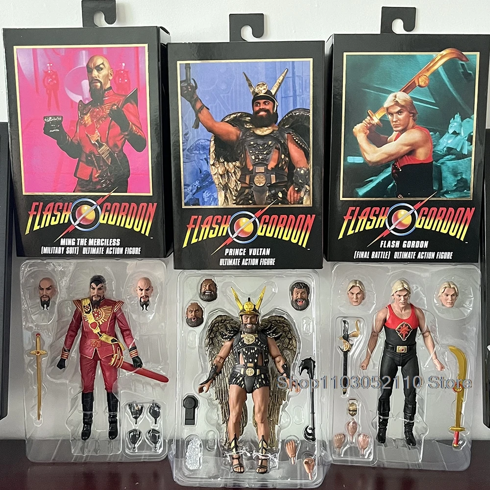 NECA Defenders of the Earth Series Figure Flash Gordon Prince Vultan Ultimate Action Figure Model Toys Birthday Gifts