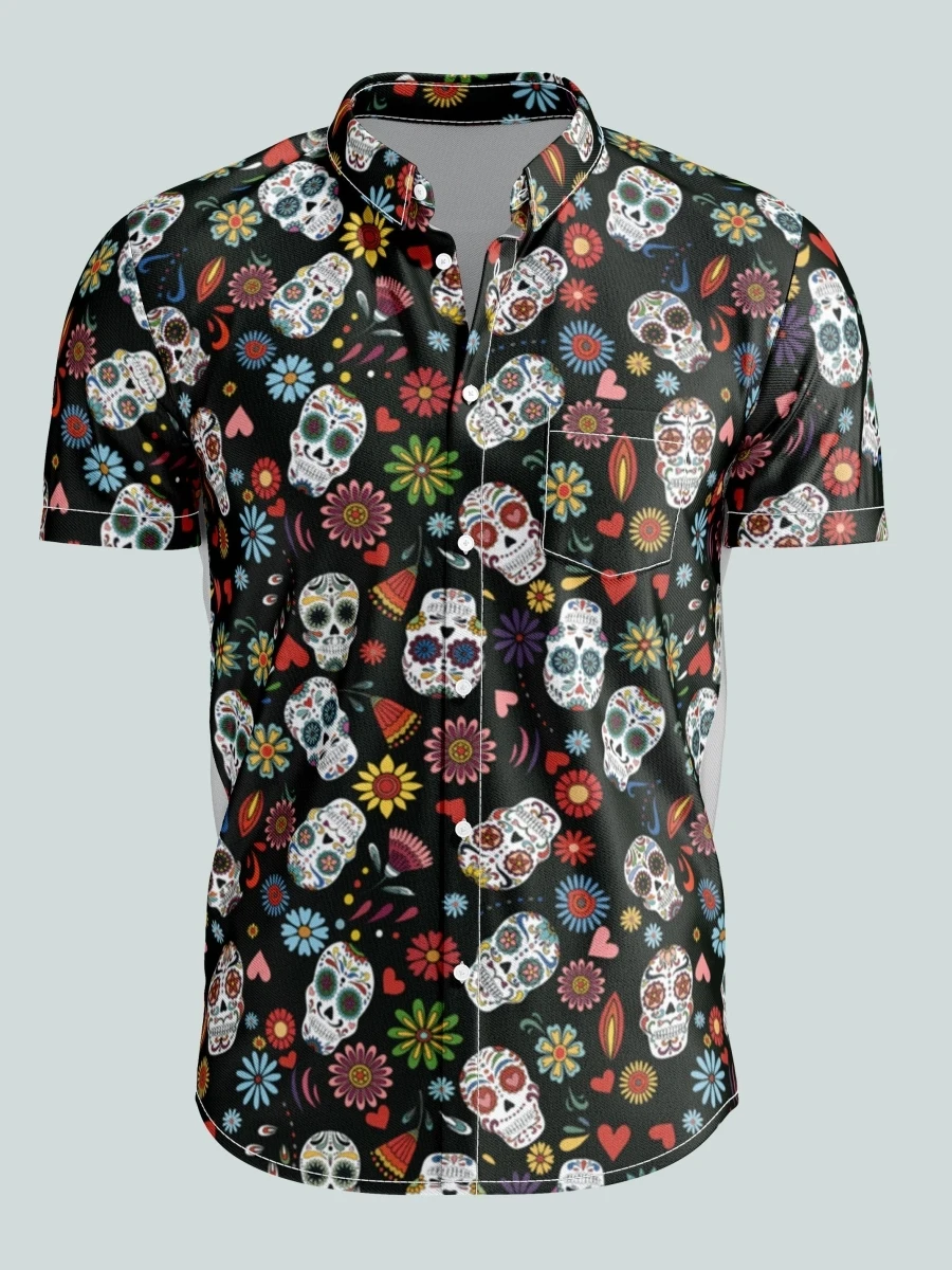 هاواي فلاور ort Sve شاطئ كاجوال irt للرجال والنساء صيفي عصري هيب هوب فضفاض مناسب من ألياف البوليستر بدون كي...