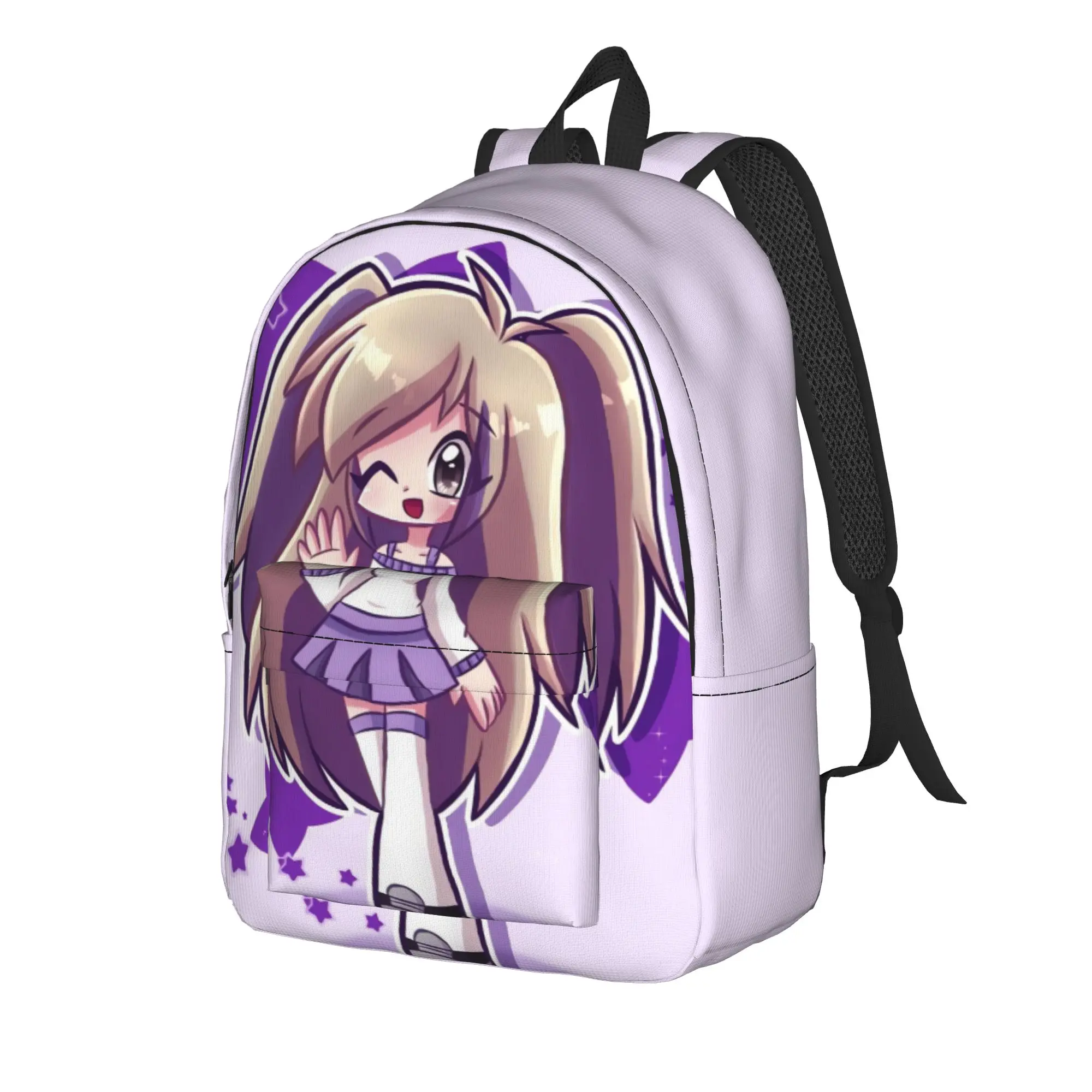 Cat Accent Purple Lyna Vallejos(1) Backpack  Outdoor Style Backpacks Student Casual School Bags Designer Breathable Rucksack