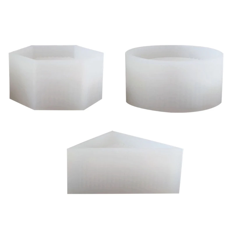 

Multi-shapes Flowerpots Silicone Moulds Cement Molds for Vase Flower Pots Crafts N2UE