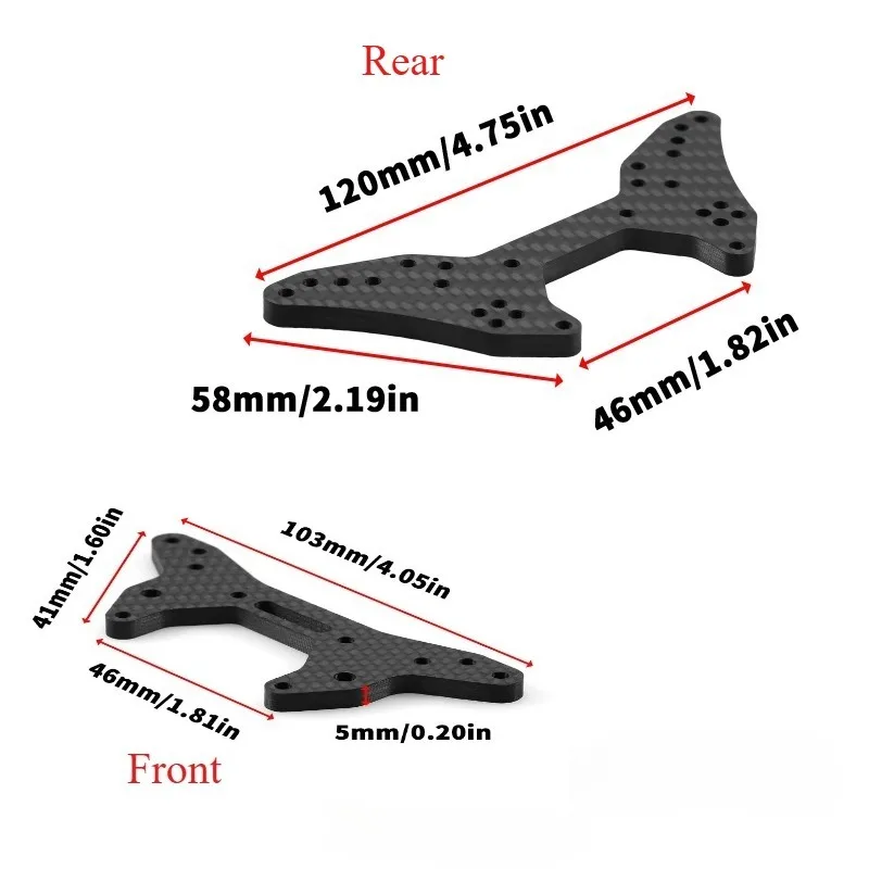 Per 1/7 ARRMA INFRACTION 6S BLX LIMITLESS ALL-ROAD V2 In Fibra di Carbonio Ammortizzatore Anteriore e Posteriore Torre RC Auto Camion Parti