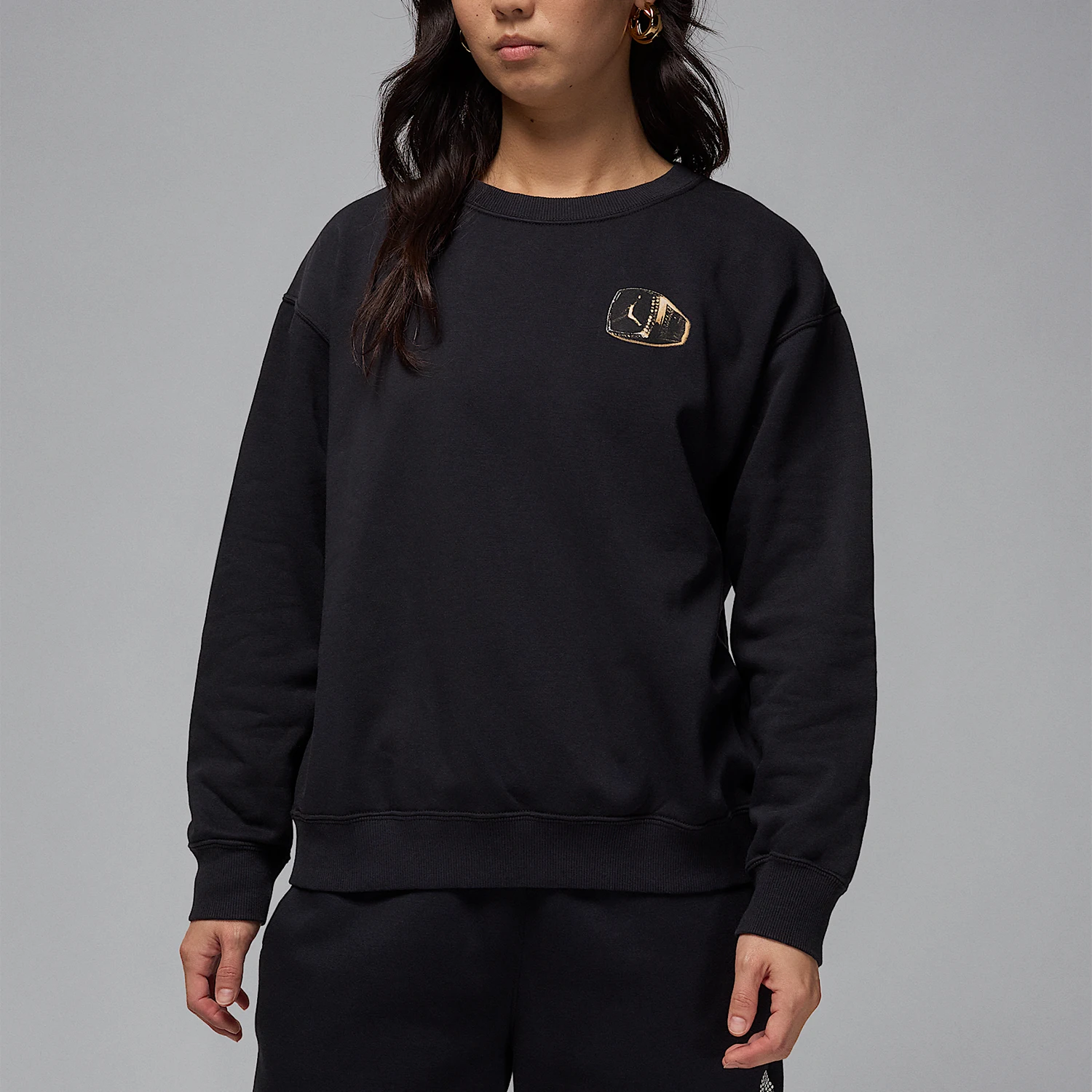 

Официальная женская теплая свободная вязаная толстовка Nike JORDAN HJ0206-010