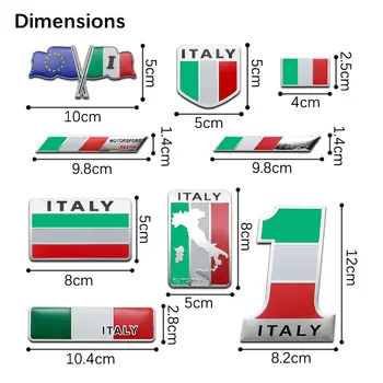 1輛汽車3D造型鋁製義大利國旗標誌徽章貼紙,適用於菲亞特500、Grande、Punto、Stilo、Palio、Astra、Bravo、Panda等車型。 8 最佳銷售 菲亞特 Bravo 配件 - №3